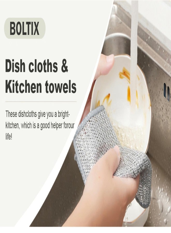 BOLTIX Non Scratch Wire Dish Cloth (Pack of 30), Steel Scrubber for Utensils Cleaning, Multipurpose Wet and Dry Cleaning, Stainless-Steel Dish Wash Scrubber for Washing Dishes, Sinks - Image 2